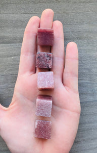 Strawberry Quartz Cube Tumbles